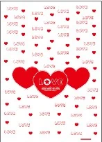 Red love hearts gift bag — PPB-G031