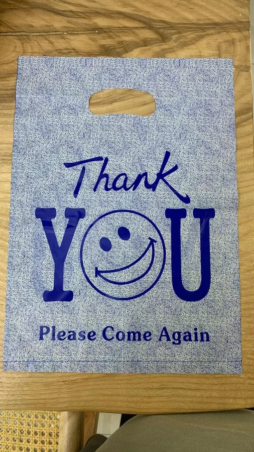 Blue thank you smile gift bag — PPB-G033