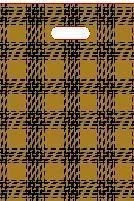 Golden plaid gift bag — PPB-G049