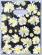 Daisies on black gift bag — PPB-G076