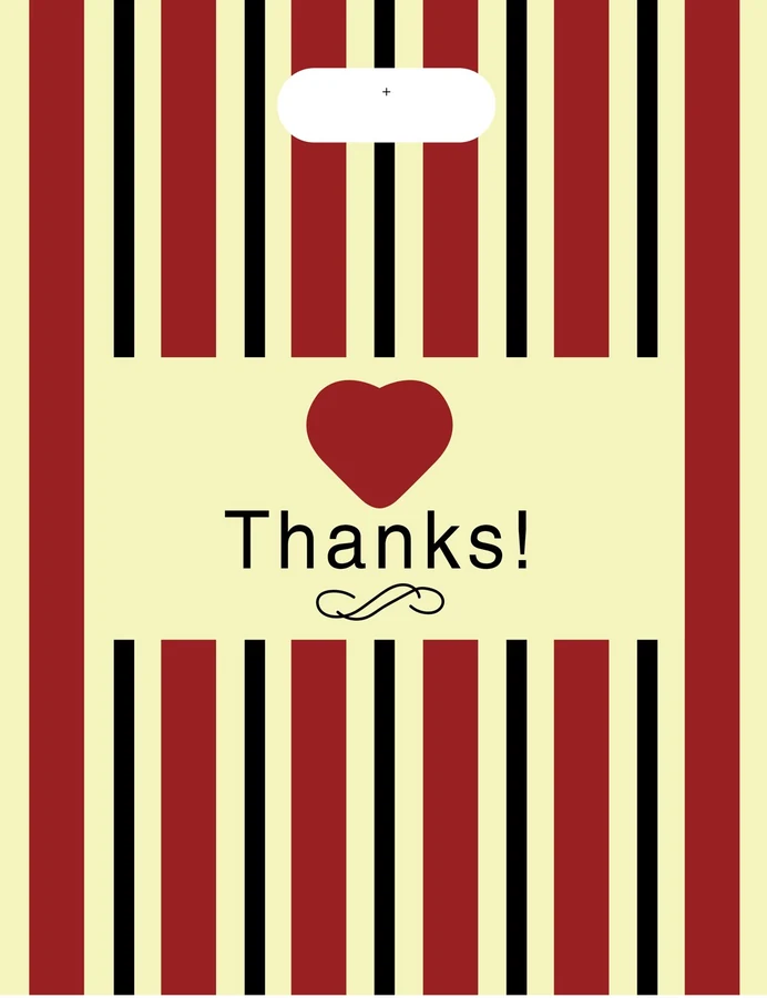Striped thanks gift bag — PPB-G080