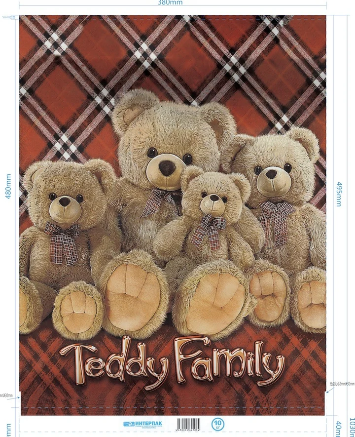 Teddy family gift bag — PPB-G088